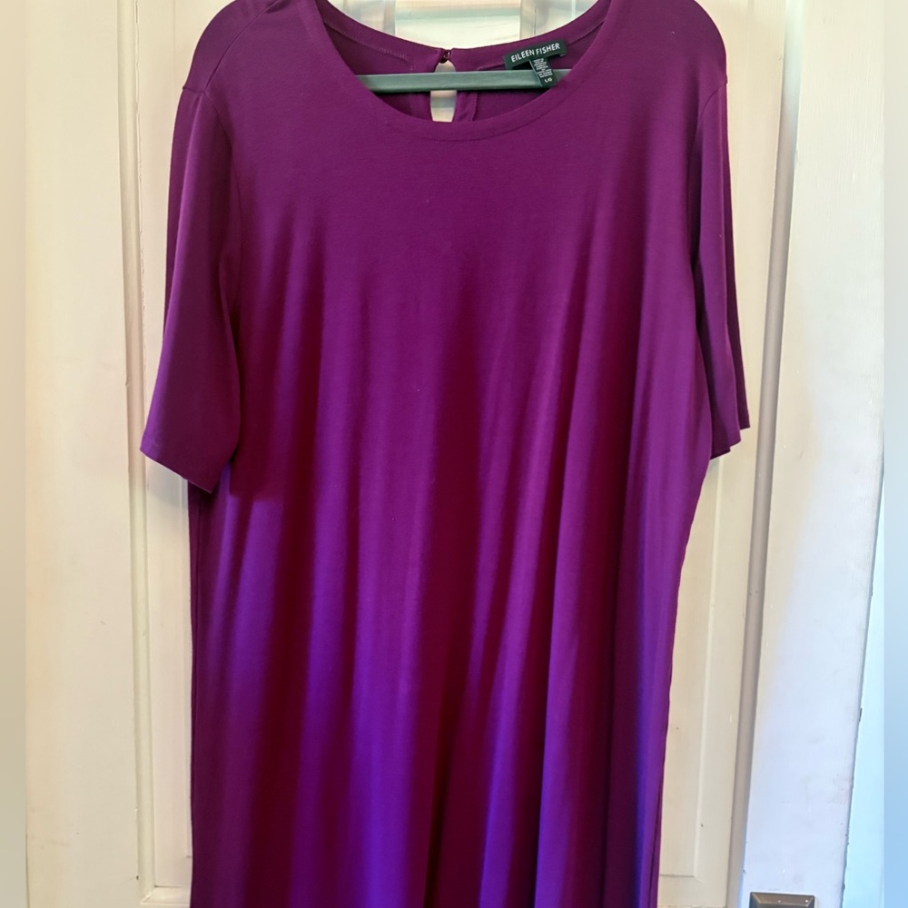 Purple Short Sleeve Dress